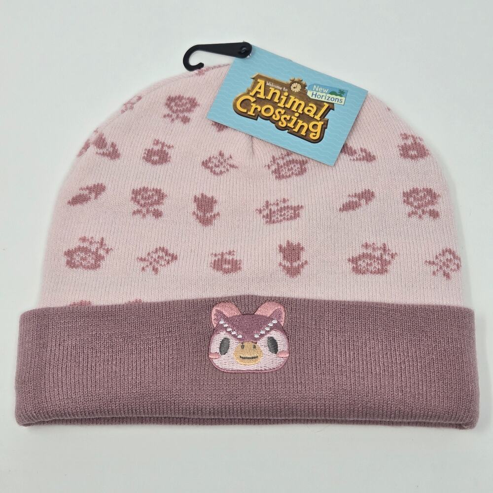 Animal Crossing New Horizons Pink Knit Beanie Nintendo Villager Winter Hat